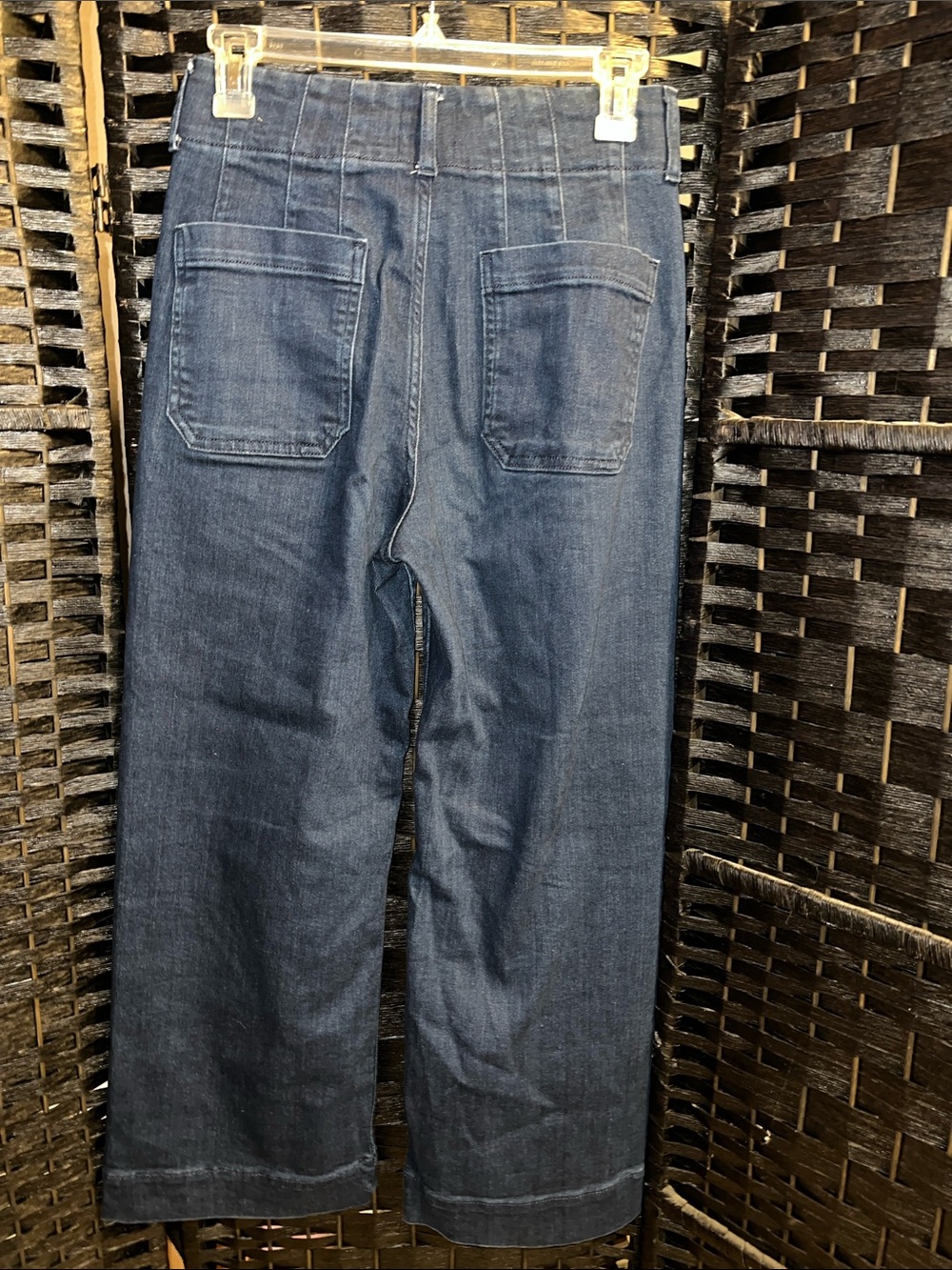 Maeve Anthropologie Dark Blue Wide-Leg Jeans size 27 - Picture 4 of 5